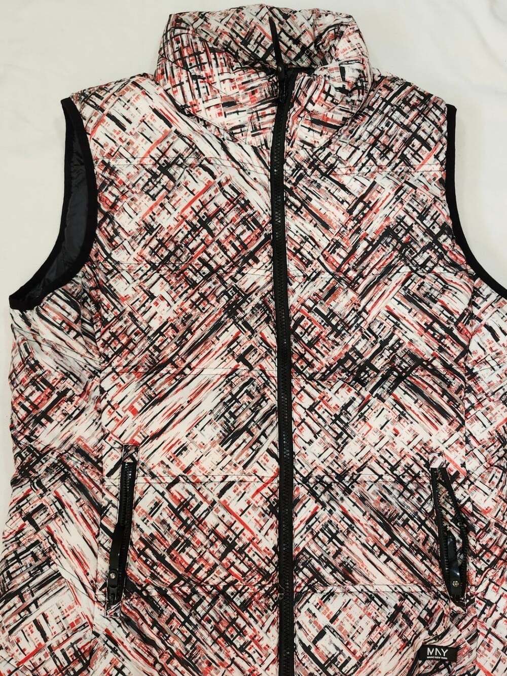 Marc New York Performance Puffer Vest Size L Abstract Print